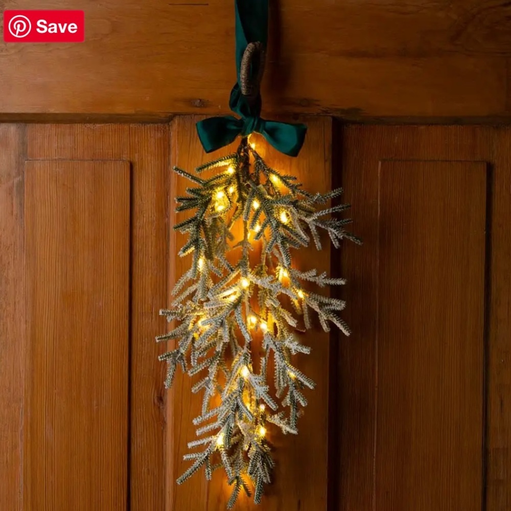 Misty Pine Lighted Holiday Greenery Swag